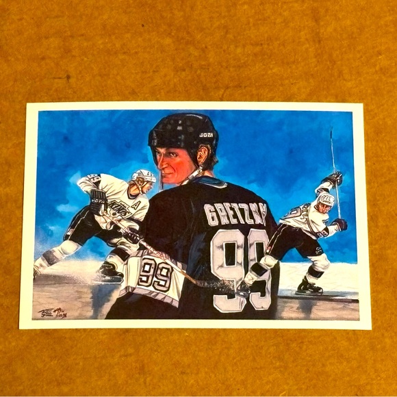 John Mclean Art Other - Wayne Gretzky 1993 Los Angeles Kings Legends Art Hockey Card
